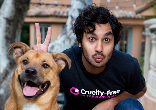 Kunal Nayyar supports Cruelty Free International call for the US to ban animal testing for cosmetics