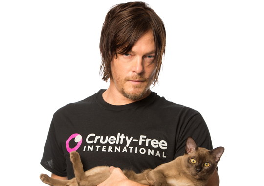 Norman Reedus supports Cruelty Free International call for the US to ban animal testing for cosmetics