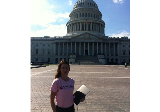 North America Campaign Manager Monica Engebretson lobbying for cruelty free cosmetics in Washington DC.